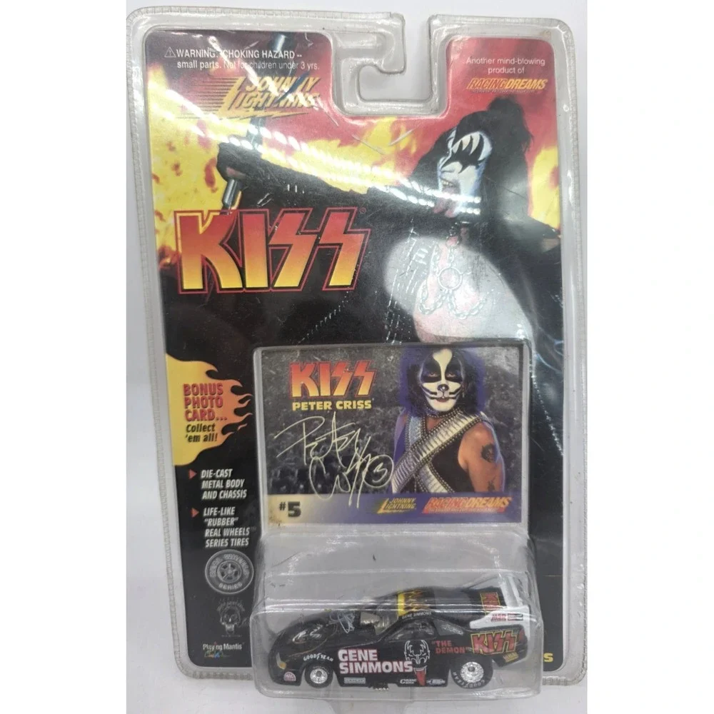 1997 KISS Peter Criss 1:64 Johnny Lightning Card #5 Gene Simmons Metal Body